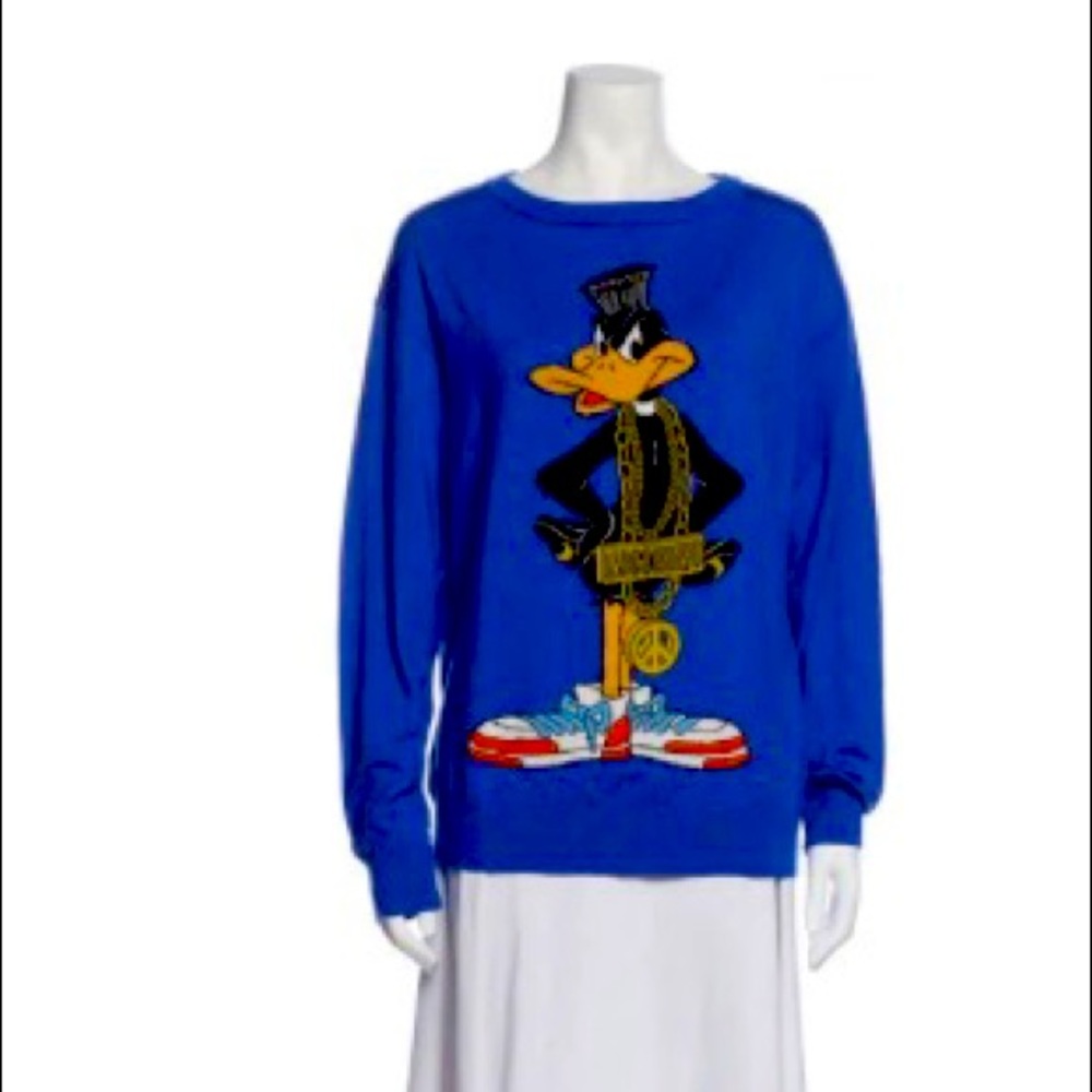BNWT MOSCHINO COUTURE special edition (Looney Tunes) Daffy Duck  sweater MEDIUM